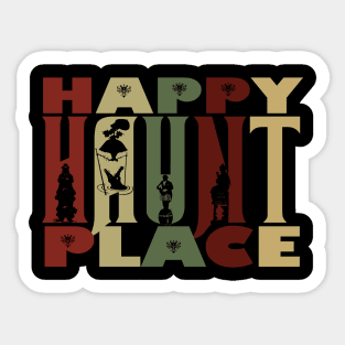 Happy Haunt Place Stretching Room Portraits Sticker